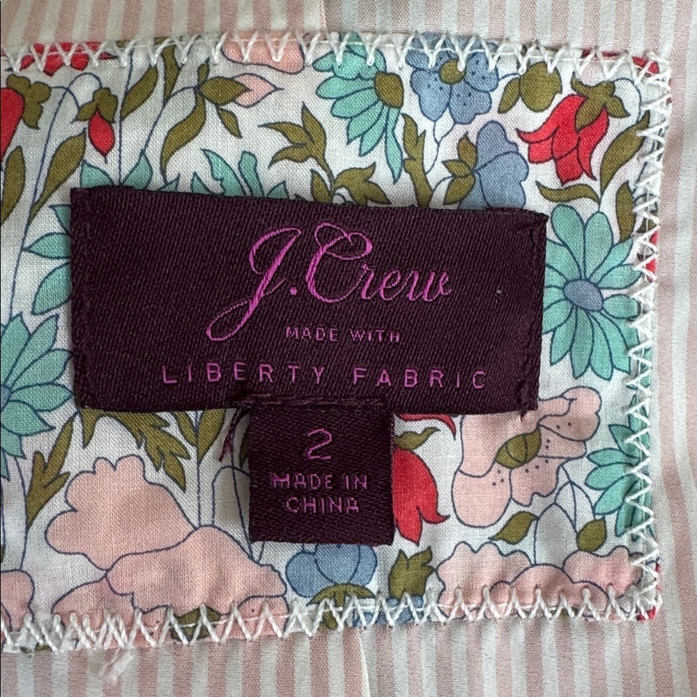 J Crew Campbell Blazer in Liberty Floral Fabric Size 2 - Picture 9 of 10